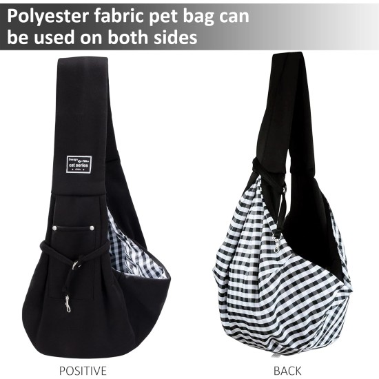 Sling Dog Small Cat Pets Shoulder Bag Dogs Free Travel Bag with Front Pocket Pet Bag for Walking Outdoors, Dog Carry Bag up to 5 kg Sling Dog Small Cat Pets Shoulder Bag Dogs Free Travel Bag with Front Pocket Pet Bag for Walking Outdoors, Dog Carry Bag up to 5 kg