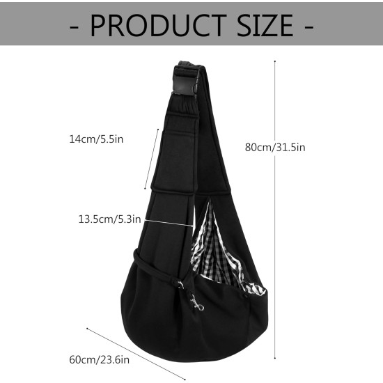 Sling Dog Small Dogs Cat Sling Hands-Free Sling Cat Sling for Pets with Adjustable Shoulder Strap for Walks and Outdoor Activities Black Sling Dog Small Dogs Cat Sling Hands-Free Sling Cat Sling for Pets with Adjustable Shoulder Strap for Walks and Outdoor Activities Black
