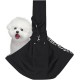 Sling Dog and Cat, Dog Bag for Hanging, Carry Bag Dog for Walks and Outdoor Activities, Load Capacity up to 15 kg (Black)