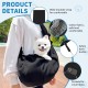 Sling Dog and Cat, Dog Bag for Hanging, Carry Bag Dog for Walks and Outdoor Activities, Load Capacity up to 15 kg (Black)