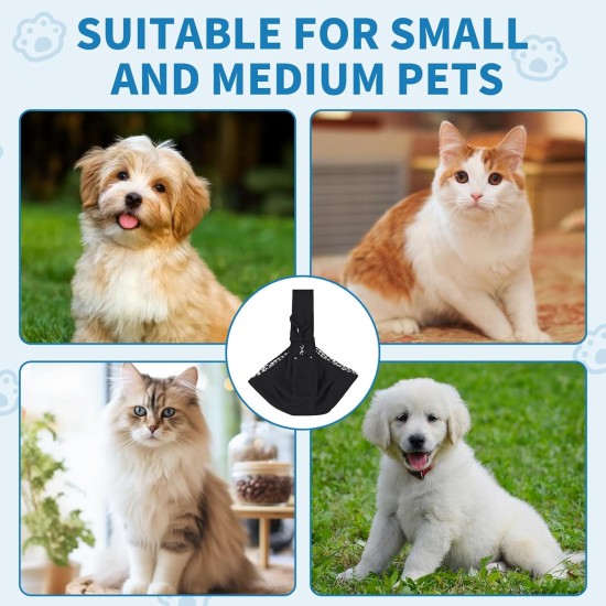 Sling Dog and Cat, Dog Bag for Hanging, Carry Bag Dog for Walks and Outdoor Activities, Load Capacity up to 15 kg (Black) Sling Dog and Cat, Dog Bag for Hanging, Carry Bag Dog for Walks and Outdoor Activities, Load Capacity up to 15 kg (Black)