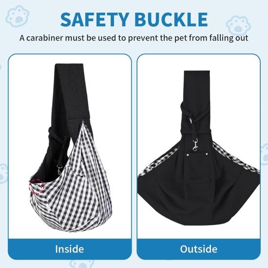 Sling Dog and Cat, Dog Bag for Hanging, Carry Bag Dog for Walks and Outdoor Activities, Load Capacity up to 15 kg (Black) Sling Dog and Cat, Dog Bag for Hanging, Carry Bag Dog for Walks and Outdoor Activities, Load Capacity up to 15 kg (Black)