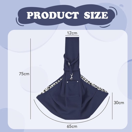 Sling Dog and Cat, Dog Bag for Hanging, Dog Carry Bag for Walks and Outdoor Activities, Maximum Load 15 kg (Navy Blue) Sling Dog and Cat, Dog Bag for Hanging, Dog Carry Bag for Walks and Outdoor Activities, Maximum Load 15 kg (Navy Blue)