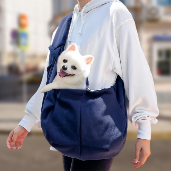 Sling Dog and Cat, Dog Bag for Hanging, Dog Carry Bag for Walks and Outdoor Activities, Maximum Load 15 kg (Navy Blue) Sling Dog and Cat, Dog Bag for Hanging, Dog Carry Bag for Walks and Outdoor Activities, Maximum Load 15 kg (Navy Blue)