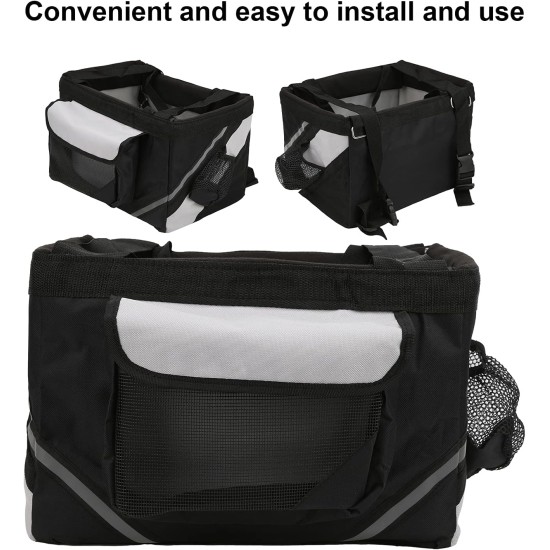 Snufeve6 Bicycle Basket for Dogs, Heavy Duty 15 x 11 x 9.8 Inch Oxford Fabric Waterproof Removable Bike Bag for Small Medium Dogs Snufeve6 Bicycle Basket for Dogs, Heavy Duty 15 x 11 x 9.8 Inch Oxford Fabric Waterproof Removable Bike Bag for Small Medium Dogs
