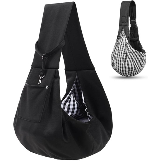 Sporgo Dog Carrier Bag up to 7.5 kg: Adjustable Dog Sling Portable Dog Bag Dog Cat Dog Sling Pet Dog Bag for Hiking, Outdoor Activities and Travel - Black Sporgo Dog Carrier Bag up to 7.5 kg: Adjustable Dog Sling Portable Dog Bag Dog Cat Dog Sling Pet Dog Bag for Hiking, Outdoor Activities and Travel - Black