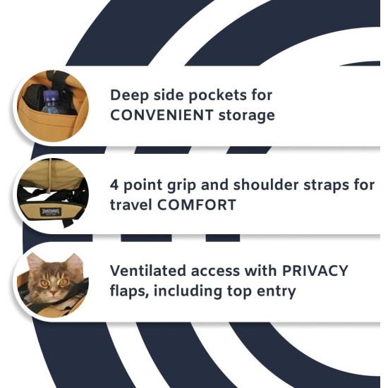 SturdiBag XL Pet Travel Carrier: Flexible Height for Cats and Dogs, Soft Sides with Safety Clips and Seat Belts, Smoke, 20" x 16" x 12" (PN: SB3-PRO-SM) SturdiBag XL Pet Travel Carrier: Flexible Height for Cats and Dogs, Soft Sides with Safety Clips and Seat Belts, Smoke, 20" x 16" x 12" (PN: SB3-PRO-SM)