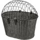 TRIXIE 13107 Dog Basket for Front Bicycle up to 5 kg 44 x 41 x 34 cm Woven Dog Bicycle Basket for Handlebar in Chic Wicker Look with Plastic Grille