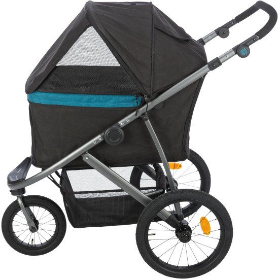 TRIXIE 28960 Dog Pushchair for Dogs, 60 x 112 x 120 cm, 12.5 kg, Black/Petrol Load Capacity up to 20 kg TRIXIE 28960 Dog Pushchair for Dogs, 60 x 112 x 120 cm, 12.5 kg, Black/Petrol Load Capacity up to 20 kg