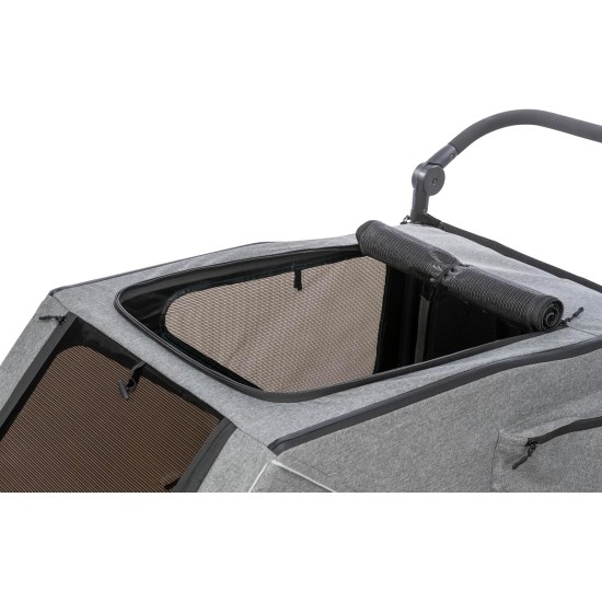 TRIXIE Dog Trailer for Bicycle 41 x 54 x 62 cm, up to 25 kg, Spring-Loaded Dog Bike Trailer with High Front Section, with Extra Large Tailgate, 12800 TRIXIE Dog Trailer for Bicycle 41 x 54 x 62 cm, up to 25 kg, Spring-Loaded Dog Bike Trailer with High Front Section, with Extra Large Tailgate, 12800