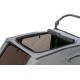 TRIXIE Dog Trailer for Bicycle 41 x 54 x 62 cm, up to 25 kg, Spring-Loaded Dog Bike Trailer with High Front Section, with Extra Large Tailgate, 12800