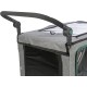 TRIXIE Dog Trailer for Bicycle 41 x 54 x 62 cm, up to 25 kg, Spring-Loaded Dog Bike Trailer with High Front Section, with Extra Large Tailgate, 12800