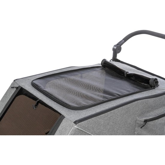 TRIXIE Dog Trailer for Bicycle 41 x 54 x 62 cm, up to 25 kg, Spring-Loaded Dog Bike Trailer with High Front Section, with Extra Large Tailgate, 12800 TRIXIE Dog Trailer for Bicycle 41 x 54 x 62 cm, up to 25 kg, Spring-Loaded Dog Bike Trailer with High Front Section, with Extra Large Tailgate, 12800