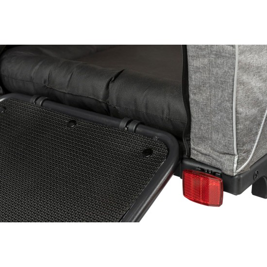 TRIXIE Dog Trailer for Bicycle 41 x 54 x 62 cm, up to 25 kg, Spring-Loaded Dog Bike Trailer with High Front Section, with Extra Large Tailgate, 12800 TRIXIE Dog Trailer for Bicycle 41 x 54 x 62 cm, up to 25 kg, Spring-Loaded Dog Bike Trailer with High Front Section, with Extra Large Tailgate, 12800