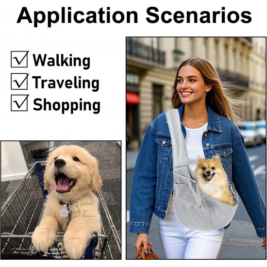 TYXHXTF Adjustable Dog Sling Carrier Bag for Pets, Carry Bag with Pet Tag, Pet Shoulder Bag, Dog Carrier Bag Puppies for Small Dogs for Outdoor Activities TYXHXTF Adjustable Dog Sling Carrier Bag for Pets, Carry Bag with Pet Tag, Pet Shoulder Bag, Dog Carrier Bag Puppies for Small Dogs for Outdoor Activities