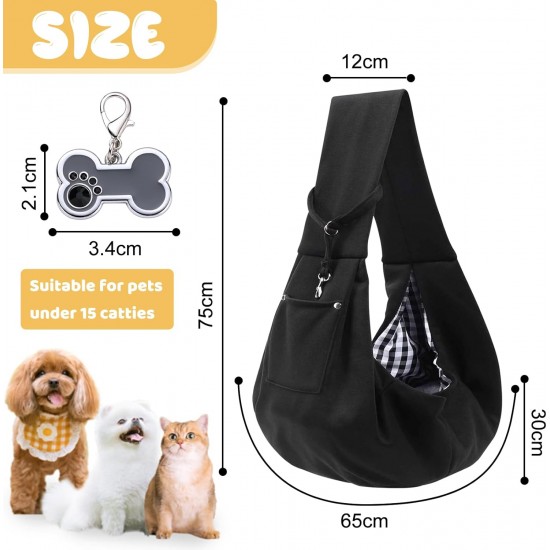 TYXHXTF Bag for Pet, Adjustable Dog Carrier Carrier Bag with Pet Tag, Pet Shoulder Bag, Dog Carrier Bag Puppy for Dogs for Outdoor Activities, Black TYXHXTF Bag for Pet, Adjustable Dog Carrier Carrier Bag with Pet Tag, Pet Shoulder Bag, Dog Carrier Bag Puppy for Dogs for Outdoor Activities, Black