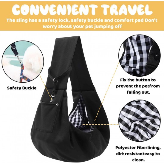 TYXHXTF Bag for Pet, Adjustable Dog Carrier Carrier Bag with Pet Tag, Pet Shoulder Bag, Dog Carrier Bag Puppy for Dogs for Outdoor Activities, Black TYXHXTF Bag for Pet, Adjustable Dog Carrier Carrier Bag with Pet Tag, Pet Shoulder Bag, Dog Carrier Bag Puppy for Dogs for Outdoor Activities, Black