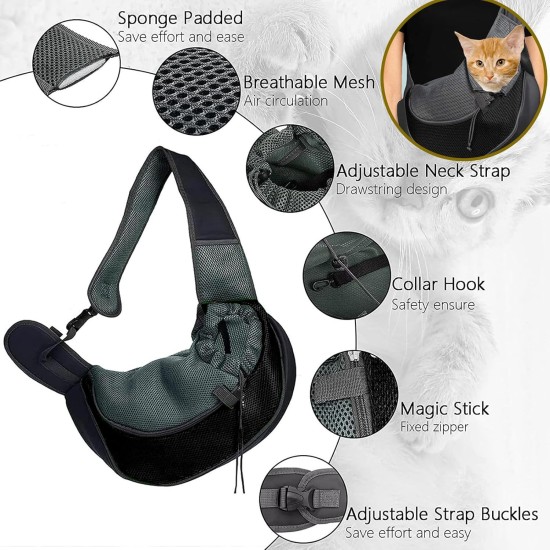 Tchsrim Dog Carrier Bag, Small Dog Carrier Bag, Puppy Shoulder Bag, Pet Transport Bag with Adjustable Shoulder Strap, Dog Carrier, Cat Carrier Bag for Small Dogs, 5 kg Tchsrim Dog Carrier Bag, Small Dog Carrier Bag, Puppy Shoulder Bag, Pet Transport Bag with Adjustable Shoulder Strap, Dog Carrier, Cat Carrier Bag for Small Dogs, 5 kg