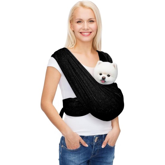 Thoquene Dog Carrier Bag up to 9 kg, Adjustable Sling Dog, Hands-Free Carry Bag for Dogs (Black) Thoquene Dog Carrier Bag up to 9 kg, Adjustable Sling Dog, Hands-Free Carry Bag for Dogs (Black)