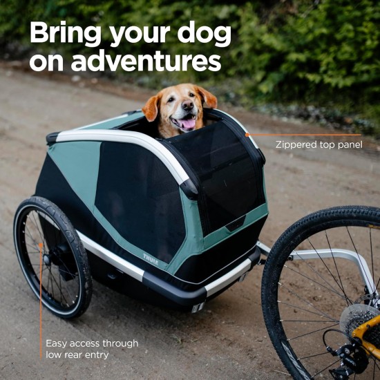 Thule Bexey Hazy Green Bicycle Trailer for Dogs Medium Thule Bexey Hazy Green Bicycle Trailer for Dogs Medium