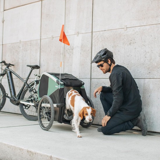 Thule Bexey Hazy Green Bicycle Trailer for Dogs Medium Thule Bexey Hazy Green Bicycle Trailer for Dogs Medium