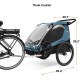 Thule Courier Bicycle Trailer for 2 Children, Aegean Blue, One Size Thule Courier Bicycle Trailer for 2 Children, Aegean Blue, One Size