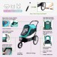 Trailblazer Jogger Dog Stroller for Medium Pets, Ventilated Pet Stroller for Cats and Dogs, Neptune Trailblazer Jogger Dog Stroller for Medium Pets, Ventilated Pet Stroller for Cats and Dogs, Neptune