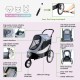 Trailblazer Jogger Dog Stroller for Medium Pets, Ventilated Pet Stroller for Cats and Dogs, Neptune Trailblazer Jogger Dog Stroller for Medium Pets, Ventilated Pet Stroller for Cats and Dogs, Neptune