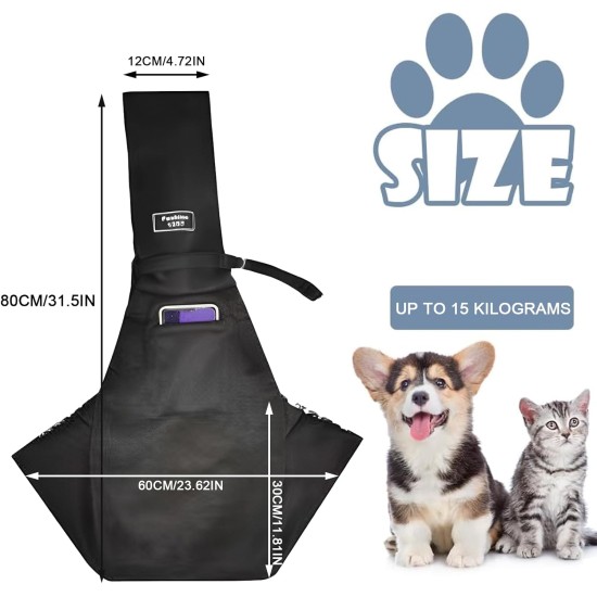 Transport Bag for Dogs and Other Pets, Adjustable, Breathable, Suitable for Walks and Outdoor Activities (Black) Carry Bag Dog, Dog Bag, Dog Carrier Bag up to 15 kg Transport Bag for Dogs and Other Pets, Adjustable, Breathable, Suitable for Walks and Outdoor Activities (Black) Carry Bag Dog, Dog Bag, Dog Carrier Bag up to 15 kg