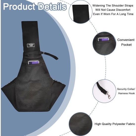 Transport Bag for Dogs and Other Pets, Adjustable, Breathable, Suitable for Walks and Outdoor Activities (Black) Carry Bag Dog, Dog Bag, Dog Carrier Bag up to 15 kg Transport Bag for Dogs and Other Pets, Adjustable, Breathable, Suitable for Walks and Outdoor Activities (Black) Carry Bag Dog, Dog Bag, Dog Carrier Bag up to 15 kg