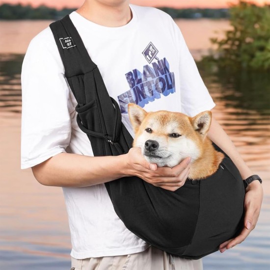 Transport Bag for Dogs and Other Pets, Adjustable, Breathable, Suitable for Walks and Outdoor Activities (Black) Carry Bag Dog, Dog Bag, Dog Carrier Bag up to 15 kg Transport Bag for Dogs and Other Pets, Adjustable, Breathable, Suitable for Walks and Outdoor Activities (Black) Carry Bag Dog, Dog Bag, Dog Carrier Bag up to 15 kg