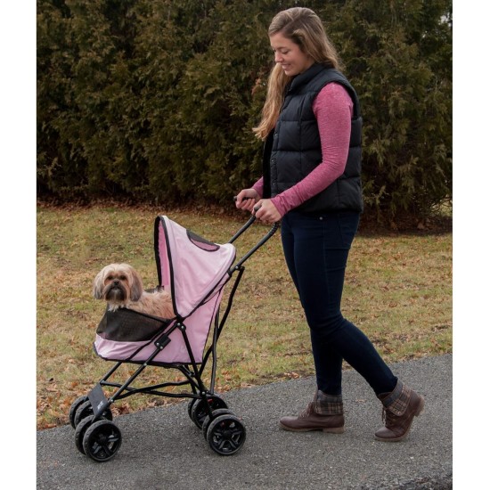 Travel Lite Pet Stroller for Cats and Dogs up to 15 lbs, Pink Travel Lite Pet Stroller for Cats and Dogs up to 15 lbs, Pink