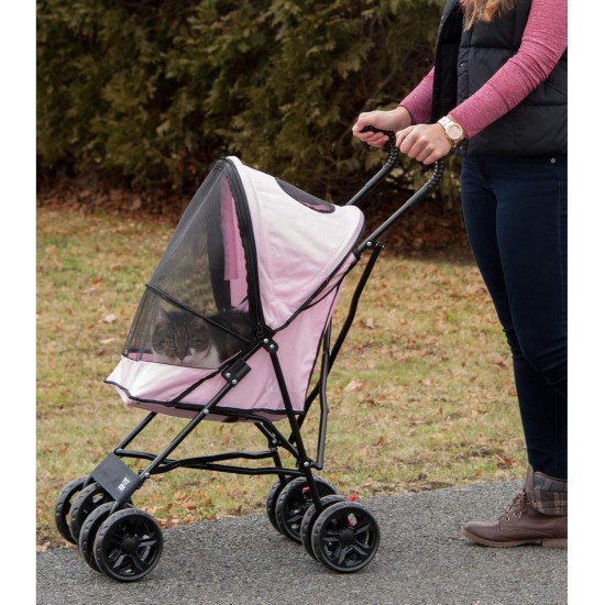 Travel Lite Pet Stroller for Cats and Dogs up to 15 lbs, Pink Travel Lite Pet Stroller for Cats and Dogs up to 15 lbs, Pink