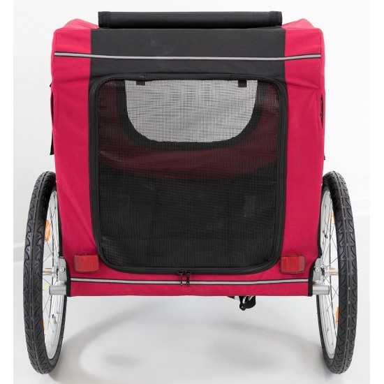 Trixie 12813 Bicycle Trailer, S: 53 × 60 × 60/117 cm, black/red. Trixie 12813 Bicycle Trailer, S: 53 × 60 × 60/117 cm, black/red.
