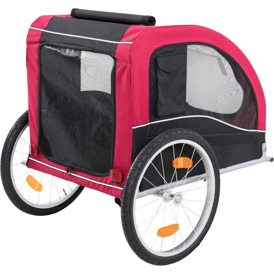 Trixie 12813 Bicycle Trailer, S: 53 × 60 × 60/117 cm, black/red. Trixie 12813 Bicycle Trailer, S: 53 × 60 × 60/117 cm, black/red.