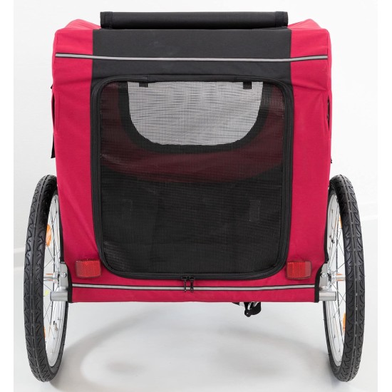 Trixie 12814 Bicycle Trailer, M: 63 × 68 × 75/137 cm, black/red Trixie 12814 Bicycle Trailer, M: 63 × 68 × 75/137 cm, black/red