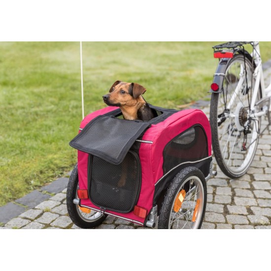 Trixie 12814 Bicycle Trailer, M: 63 × 68 × 75/137 cm, black/red Trixie 12814 Bicycle Trailer, M: 63 × 68 × 75/137 cm, black/red
