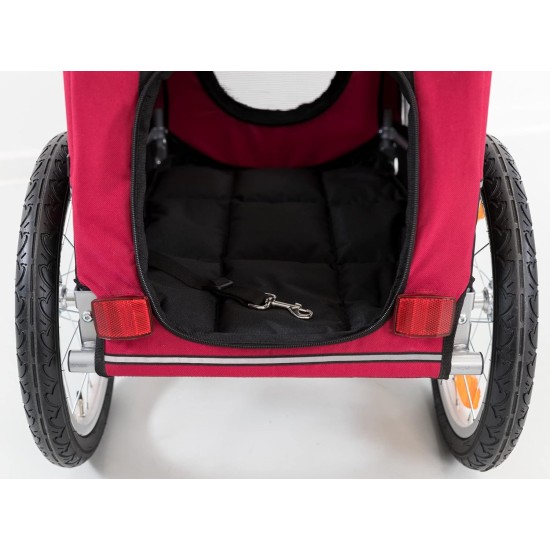 Trixie 12814 Bicycle Trailer, M: 63 × 68 × 75/137 cm, black/red Trixie 12814 Bicycle Trailer, M: 63 × 68 × 75/137 cm, black/red