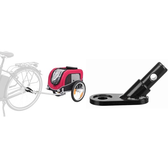 Trixie 12814 Bicycle Trailer, M: 63 × 68 × 75/137 cm, black/red Trixie 12814 Bicycle Trailer, M: 63 × 68 × 75/137 cm, black/red