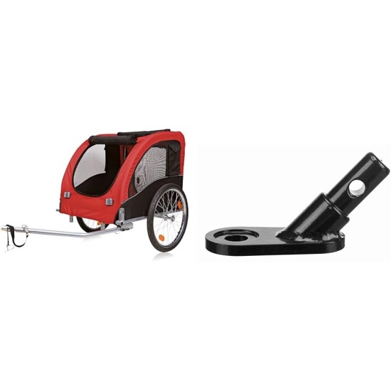 Trixie 12814 Bicycle Trailer, M: 63 × 68 × 75/137 cm, black/red Trixie 12814 Bicycle Trailer, M: 63 × 68 × 75/137 cm, black/red