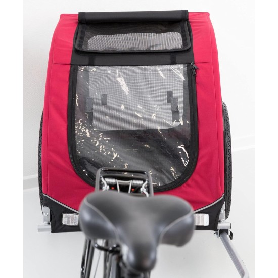 Trixie 12814 Bicycle Trailer, M: 63 × 68 × 75/137 cm, black/red Trixie 12814 Bicycle Trailer, M: 63 × 68 × 75/137 cm, black/red
