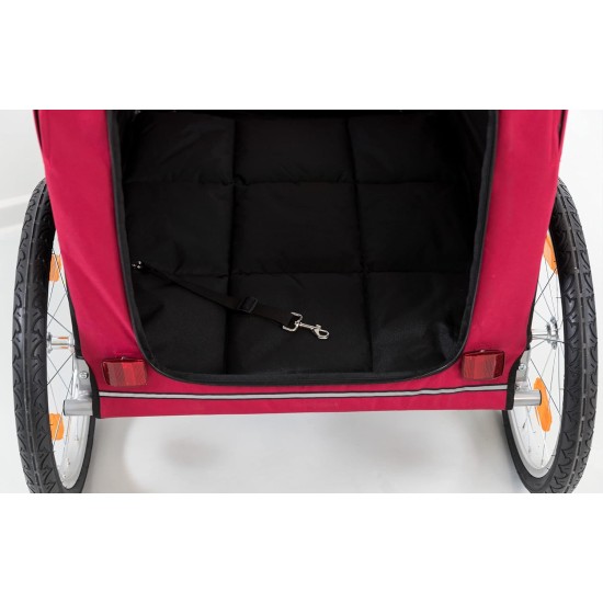 Trixie 12814 Bicycle Trailer, M: 63 × 68 × 75/137 cm, black/red Trixie 12814 Bicycle Trailer, M: 63 × 68 × 75/137 cm, black/red