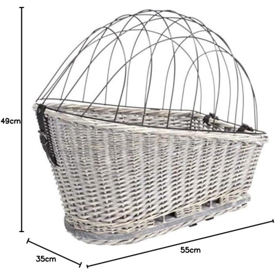 Trixie Bicycle Basket For Carrier, With Lattice, 35X49 55cm, Black Trixie Bicycle Basket For Carrier, With Lattice, 35X49 55cm, Black