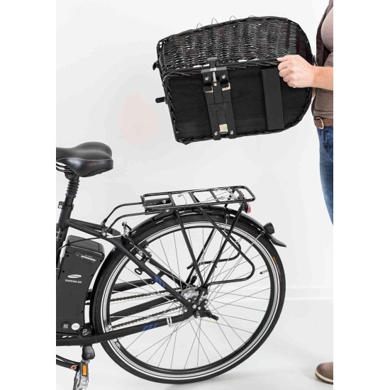 Trixie Bicycle Basket For Carrier, With Lattice, 35X49 55cm, Black Trixie Bicycle Basket For Carrier, With Lattice, 35X49 55cm, Black