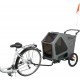 Trixie Dog Trailer for Bicycles 16.1 × 21.3 × 24.4 inches up to 55.1 lbs – Suspended Dog Bike Trailer with high Front Section – with extra-Large Rear Door Trixie Dog Trailer for Bicycles 16.1 × 21.3 × 24.4 inches up to 55.1 lbs – Suspended Dog Bike Trailer with high Front Section – with extra-Large Rear Door