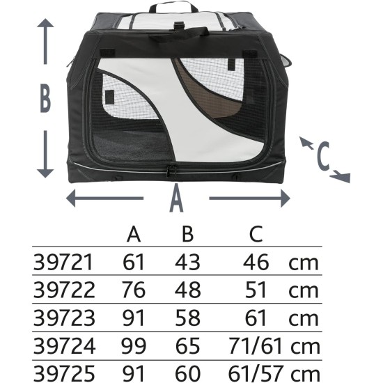 Trixie Vario Dog Transport Box, Grey / Black Trixie Vario Dog Transport Box, Grey / Black