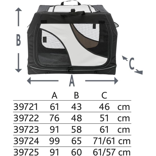 Trixie Vario Dog Transport Box, Grey / Black Trixie Vario Dog Transport Box, Grey / Black