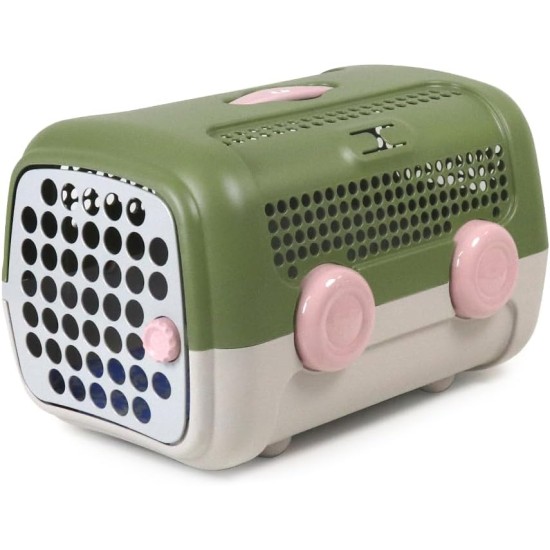 United Pets A.U.T.O. Design Transport Box for Small Dogs and Cats, Made in Italy, Pink/Grey, Includes Hygiene Rug 51 x 37 x 33 cm, Travel Transport Box United Pets A.U.T.O. Design Transport Box for Small Dogs and Cats, Made in Italy, Pink/Grey, Includes Hygiene Rug 51 x 37 x 33 cm, Travel Transport Box