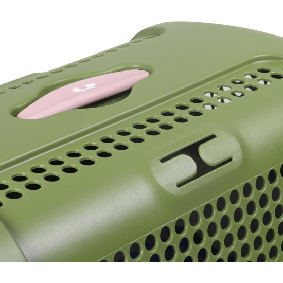 United Pets A.U.T.O. Design Transport Box for Small Dogs and Cats, Made in Italy, Pink/Grey, Includes Hygiene Rug 51 x 37 x 33 cm, Travel Transport Box United Pets A.U.T.O. Design Transport Box for Small Dogs and Cats, Made in Italy, Pink/Grey, Includes Hygiene Rug 51 x 37 x 33 cm, Travel Transport Box