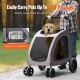 VEVOR Dog Buggy 79 x 91 x 113 cm, Dog Trolley 4 Wheels with Brakes, Dog Trolley, Dog Trolley up to 73 kg Load Capacity, Breathable Mesh Window, Adjustable Height, 600D Oxford Fabric, for Dogs, Pets VEVOR Dog Buggy 79 x 91 x 113 cm, Dog Trolley 4 Wheels with Brakes, Dog Trolley, Dog Trolley up to 73 kg Load Capacity, Breathable Mesh Window, Adjustable Height, 600D Oxford Fabric, for Dogs, Pets